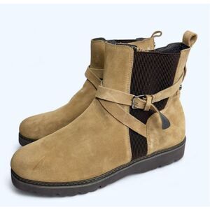 Donald Pliner Boots Size 12 Leather Suede Tan Captain‎ Booties